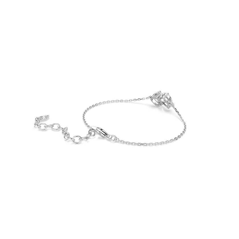 swarovski mesmera bracelet  mixed cuts  white  rhodium plated