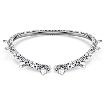 swarovski sublima choker  white  ruthenium plated