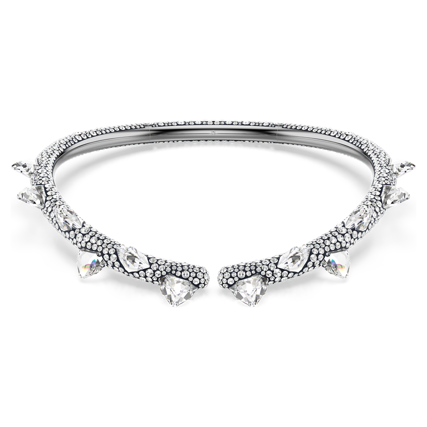 swarovski sublima choker  white  ruthenium plated