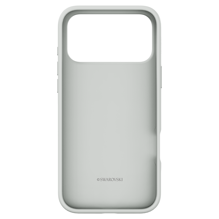 swarovski high smartphone case  iphone  17 pro max  silver tone