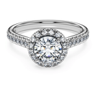 swarovski eternity halo solitaire ring  lab grown diamonds 1 33 ct tw  round shape  18k white gold