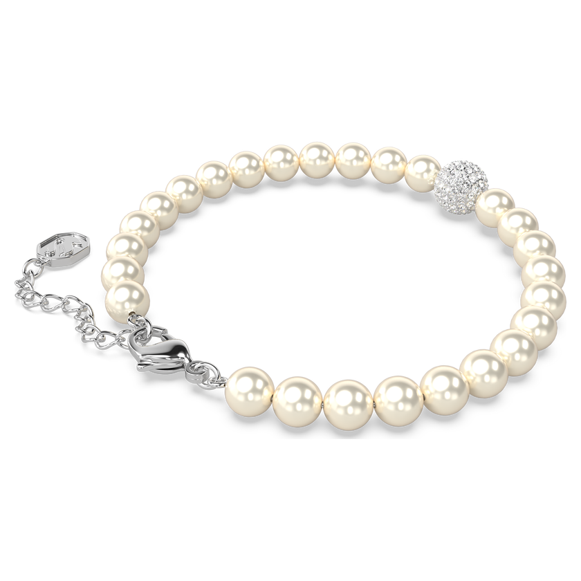 swarovski remix collection strand  crystal pearl  white  rhodium plated