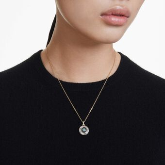 swarovski symbolica pendant  evil eye  small  multicolored  gold tone plated