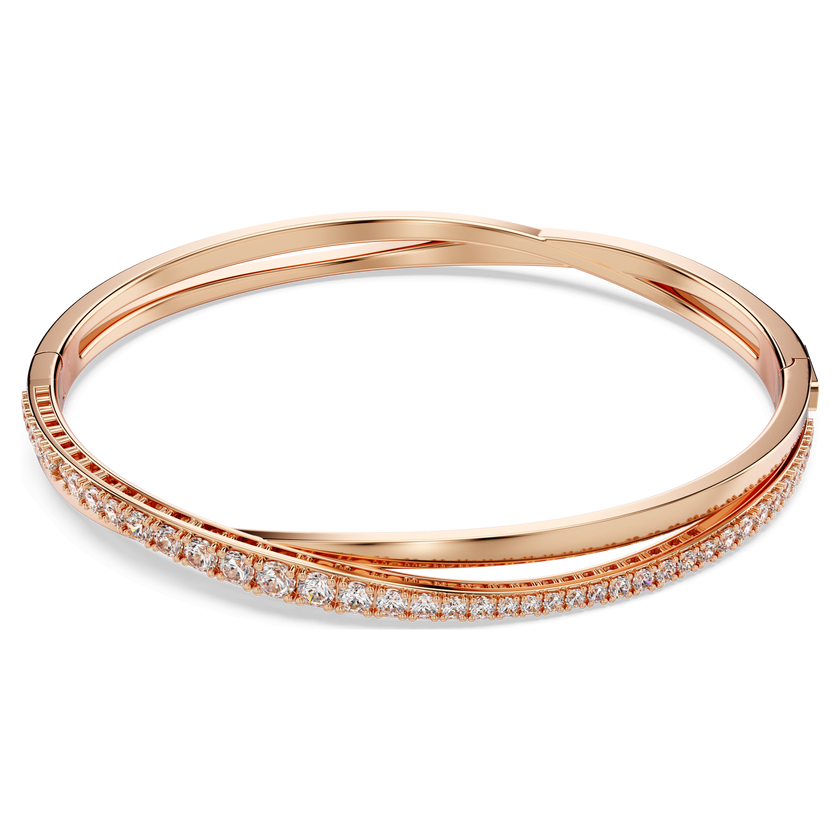 swarovski hyperbola bracelet  white  rose gold tone plated