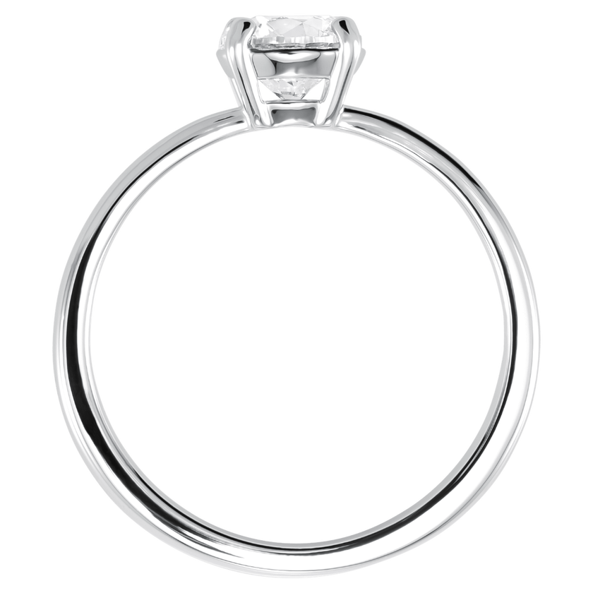 swarovski attract round ring  white  rhodium plating