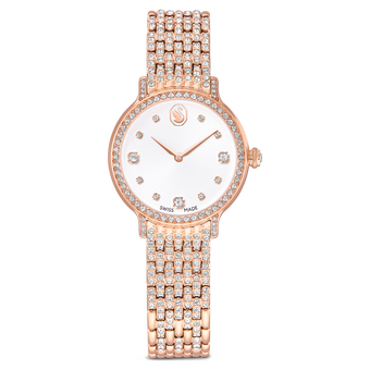 swarovski imber watch  swiss made  metal bracelet  rose gold tone  rose gold tone finish