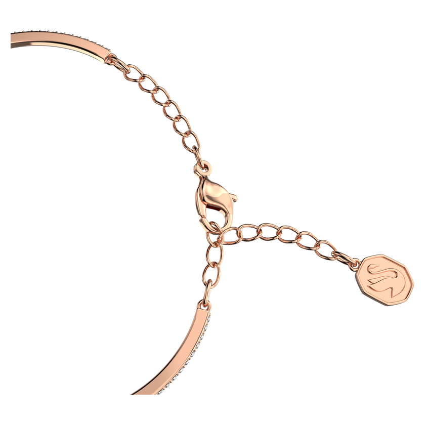 swarovski sparkling dance bangle  round cut  purple  rose gold tone plated
