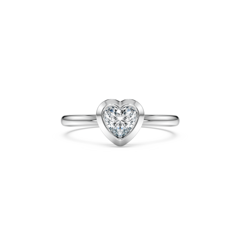 swarovski eternity solitaire ring  lab grown diamonds 0 5 ct tw  heart shape  sterling silver