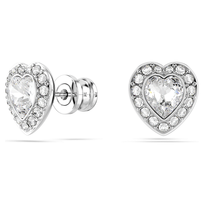ariana grande x swarovski set  mixed cuts  heart  white  rhodium plated