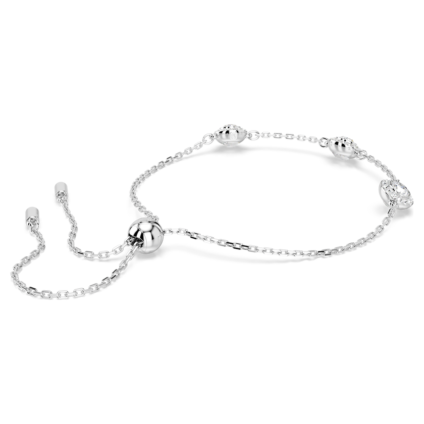 swarovski una angelic bracelet  round cut  double sided motifs  white  rhodium plated