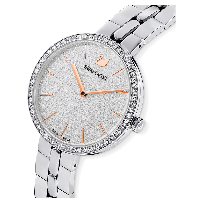 swarovski cosmopolitan watch  swiss made  metal bracelet  silver tone  stainless steel