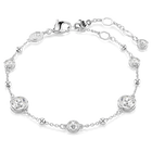 swarovski imber bracelet round cut white rhodium plated
