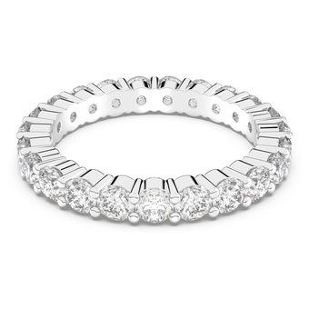 swarovski matrix vittore ring round cut white rhodium plated