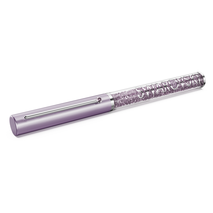 swarovski crystalline ballpoint pen  purple lacquered  chrome plated