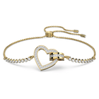 swarovski lovely bracelet heart white gold tone plated