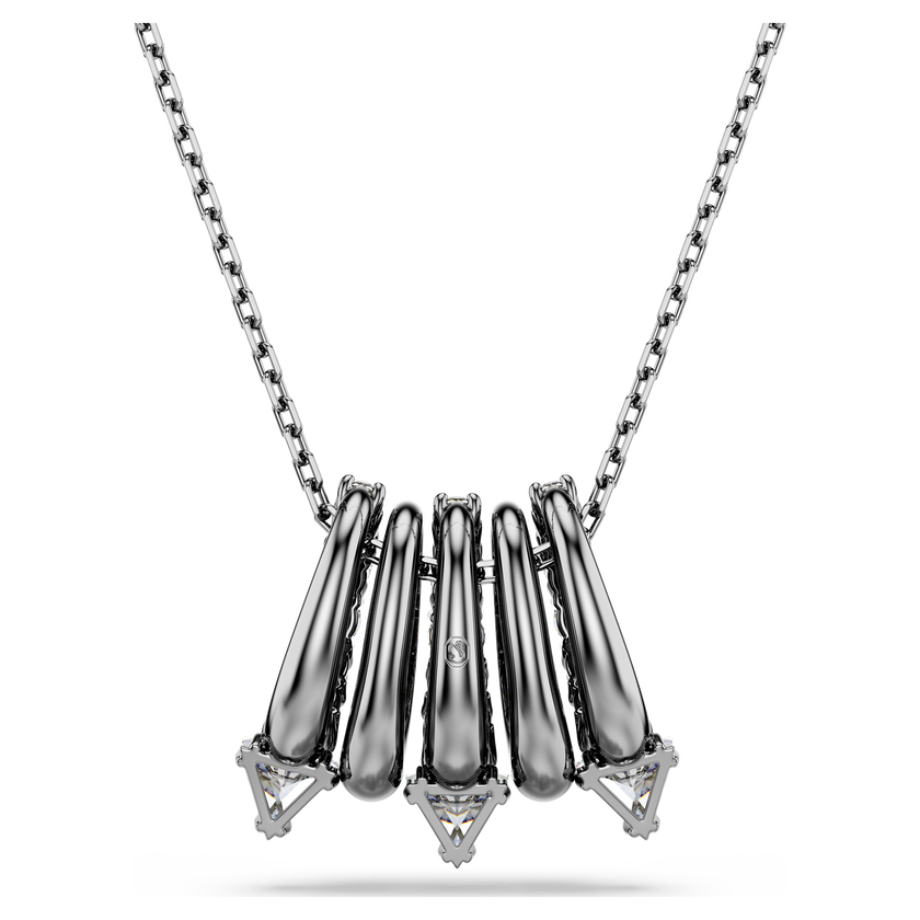 swarovski sublima pendant  white  ruthenium plated