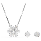 swarovski idyllia set mixed cuts snowflake white rhodium plated