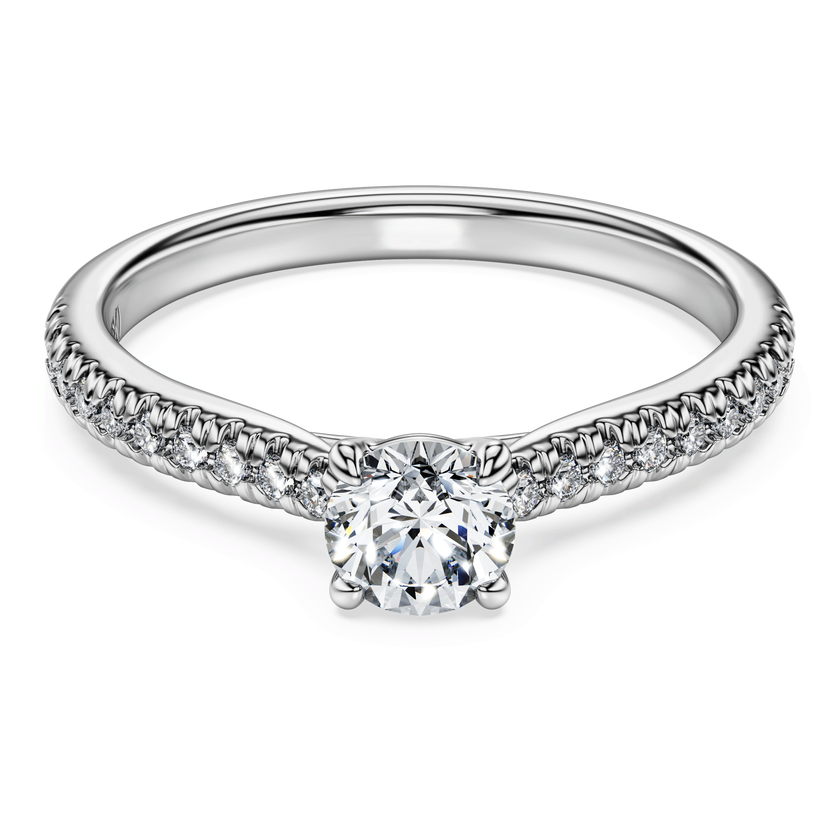swarovski eternity solitaire ring  laboratory grown diamonds 0 7 ct tw  18k white gold