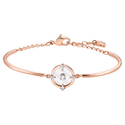 North Bangle, White, Rose-gold tone plated