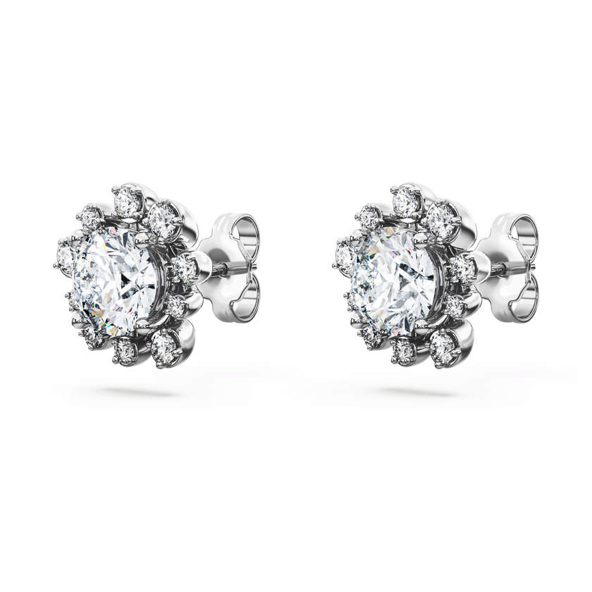 swarovski galaxy stud earrings  laboratory grown diamonds 2 3 ct tw  18k white gold