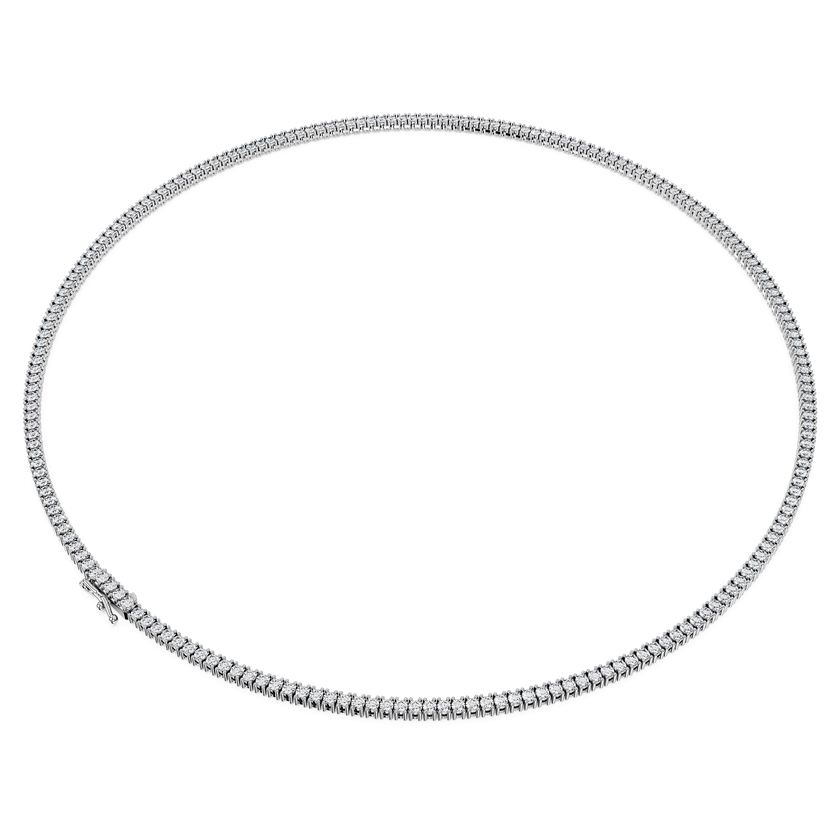 swarovski eternity tennis necklace  laboratory grown diamonds 7 ct tw  18k white gold
