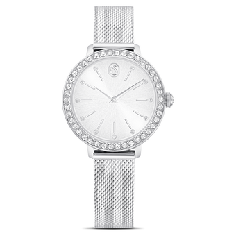 swarovski certa watch  metal bracelet  silver tone  stainless steel