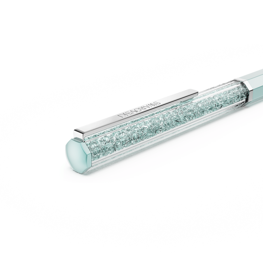 swarovski crystalline ballpoint pen  blue lacquered  chrome plated