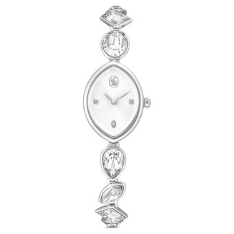 swarovski gema watch  crystal bracelet  silver tone  stainless steel