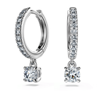 swarovski eternity drop earrings  laboratory grown diamonds 0 7 ct tw  18k white gold