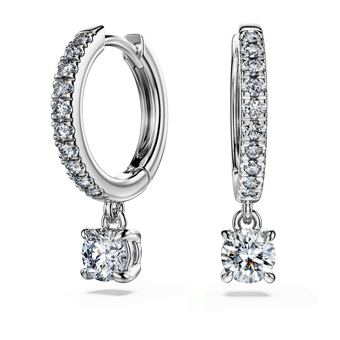 swarovski eternity drop earrings  laboratory grown diamonds 0 7 ct tw  18k white gold