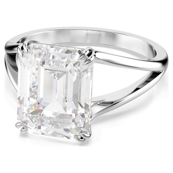 swarovski stilla cocktail ring octagon cut white rhodium plated