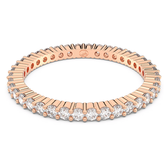 swarovski matrix vittore ring  round cut  white  rose gold tone finish