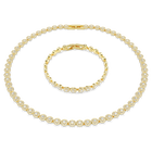 swarovski una angelic set round cut white gold tone plated