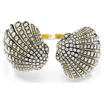 swarovski idyllia bangle  shell  white  gold tone plated