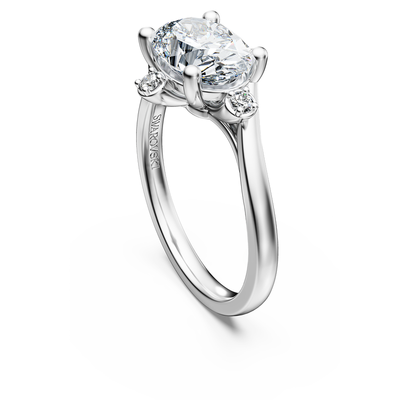 swarovski galaxy ring  lab grown diamonds 2 1 ct tw  mixed shapes  18k white gold