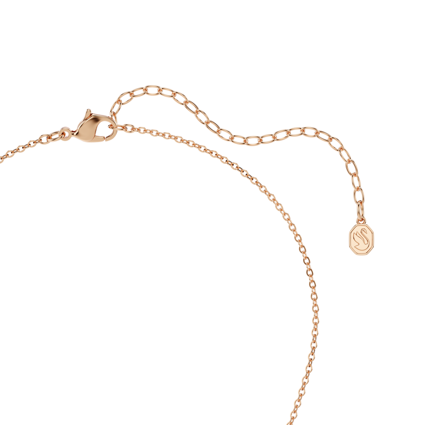 swarovski latisha pendant  pav   clover  multicolored  18k rose gold finish