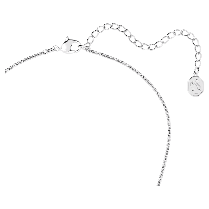 swarovski angelic necklace  square cut  blue  rhodium plated