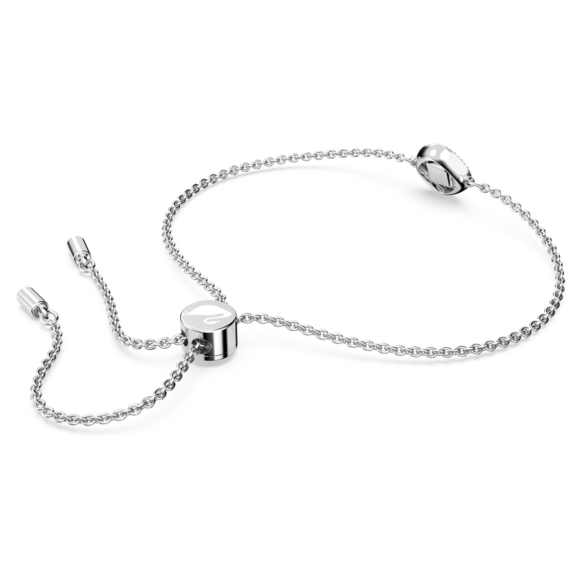 swarovski angelic bracelet  square cut  blue  rhodium plated