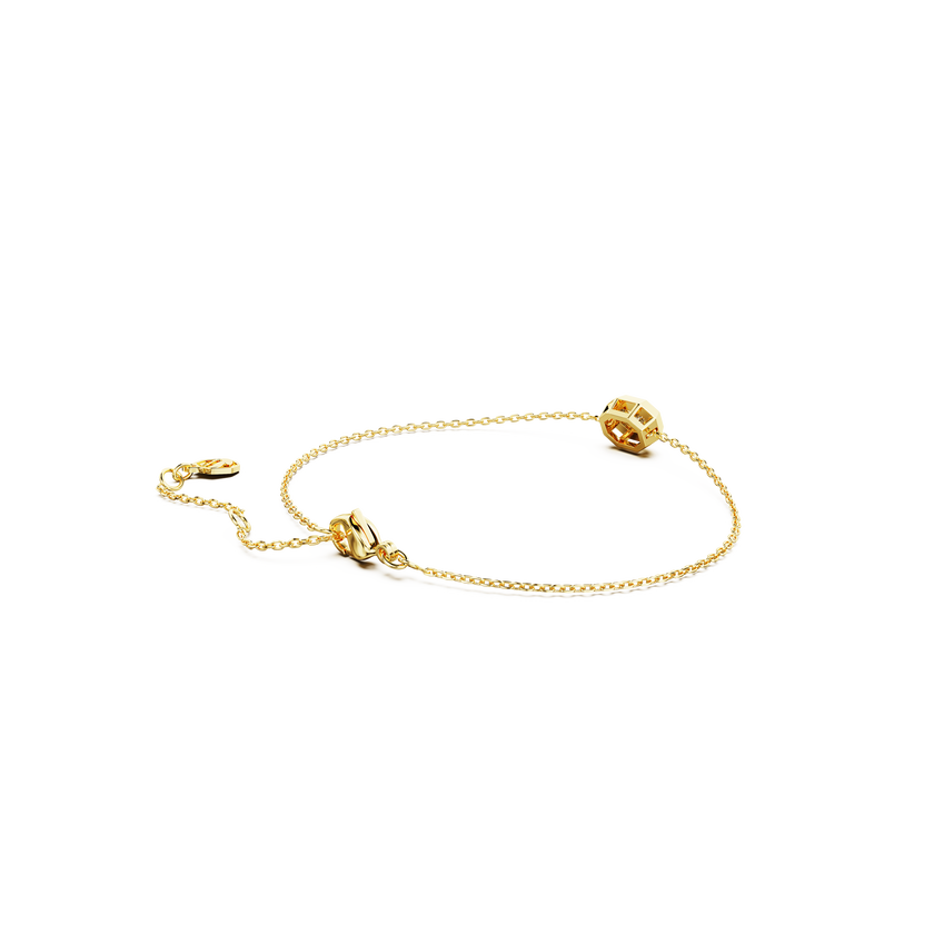 swarovski octagon bracelet  lab grown diamonds 0 5 ct tw  octagon shape  18k yellow gold