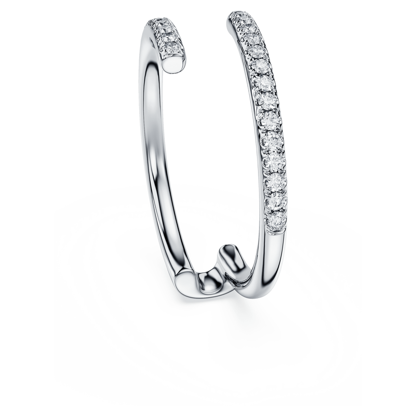 swarovski eternity open band ring  laboratory grown diamonds 0 2 ct tw  18k white gold