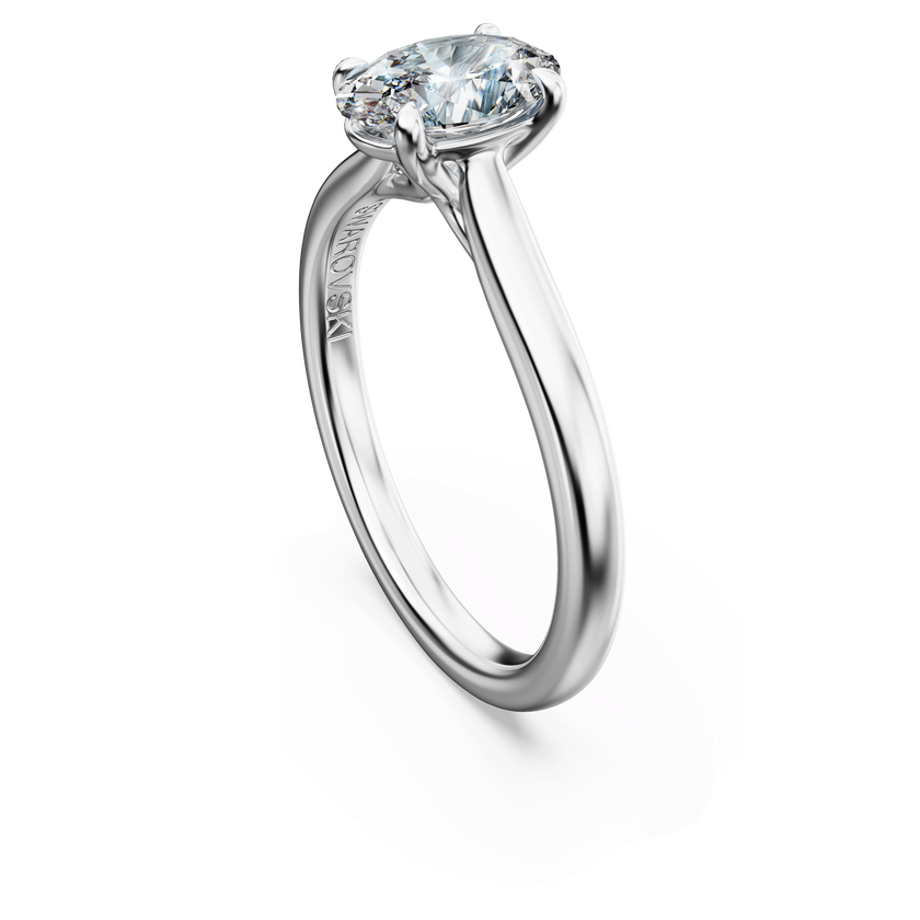 swarovski eternity solitaire ring  laboratory grown diamonds 1 ct tw  oval cut  18k white gold