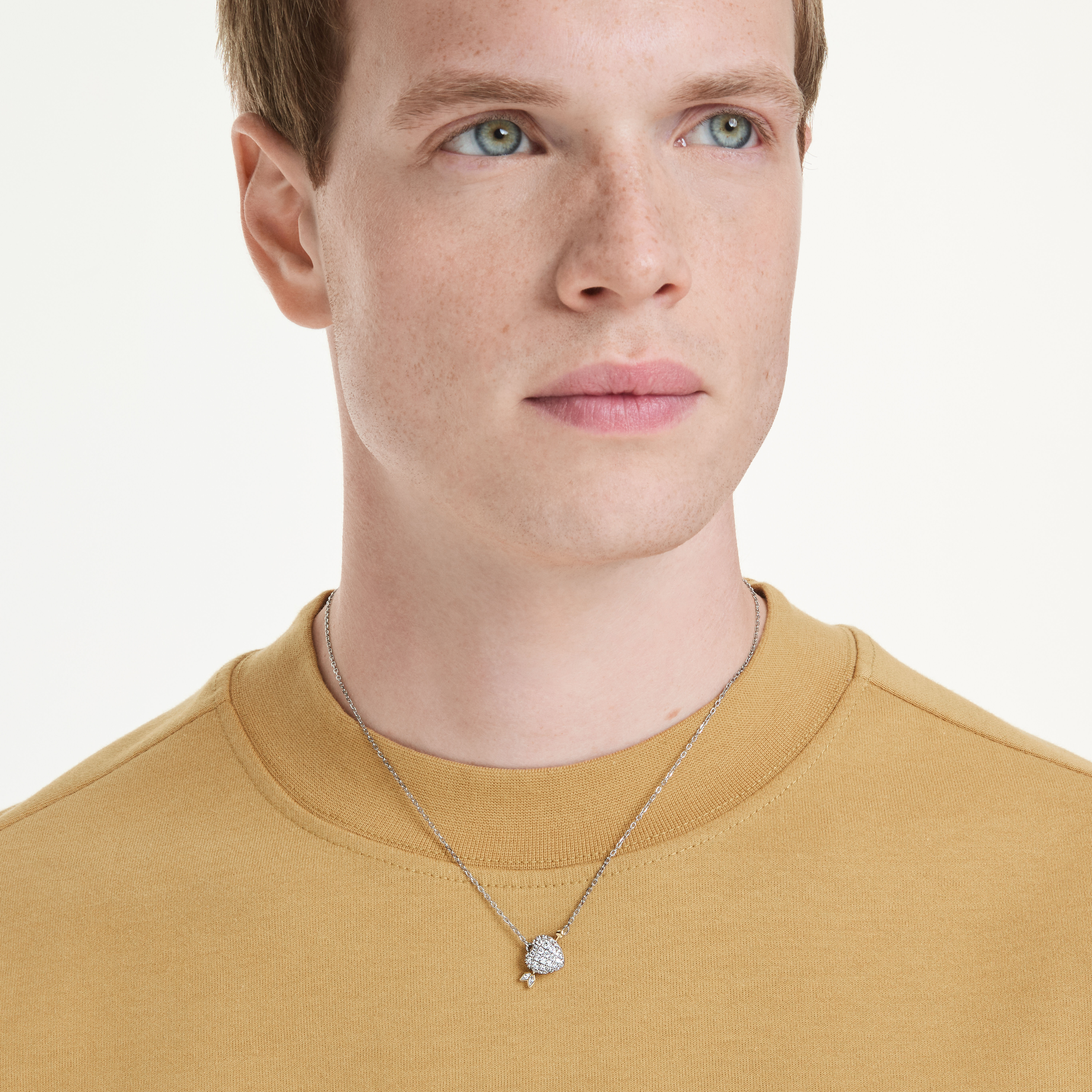 swarovski idyllia pendant  mixed cuts  heart  white  mixed metal finish