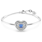 swarovski idyllia bangle heart blue rhodium plated