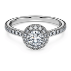 swarovski eternity halo solitaire ring  lab grown diamonds 0 8 ct tw  round shape  18k white gold