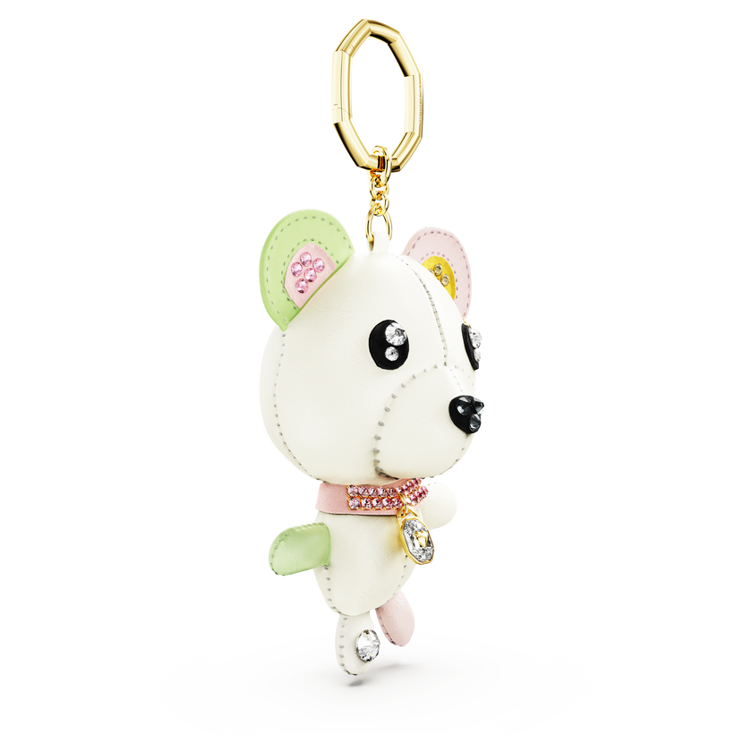 swarovski teddy bag charm  bear  multicolored  gold tone plated