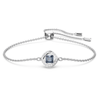 swarovski angelic bracelet  square cut  blue  rhodium plated