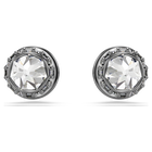 swarovski sublima stud earrings spike white ruthenium plated