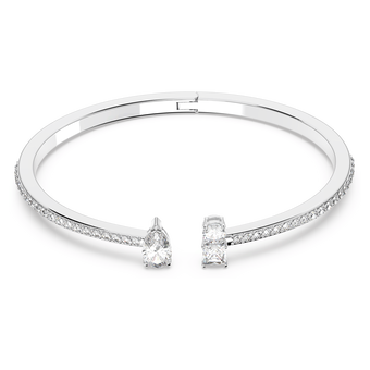 swarovski mesmera cuff mixed cuts white rhodium plated