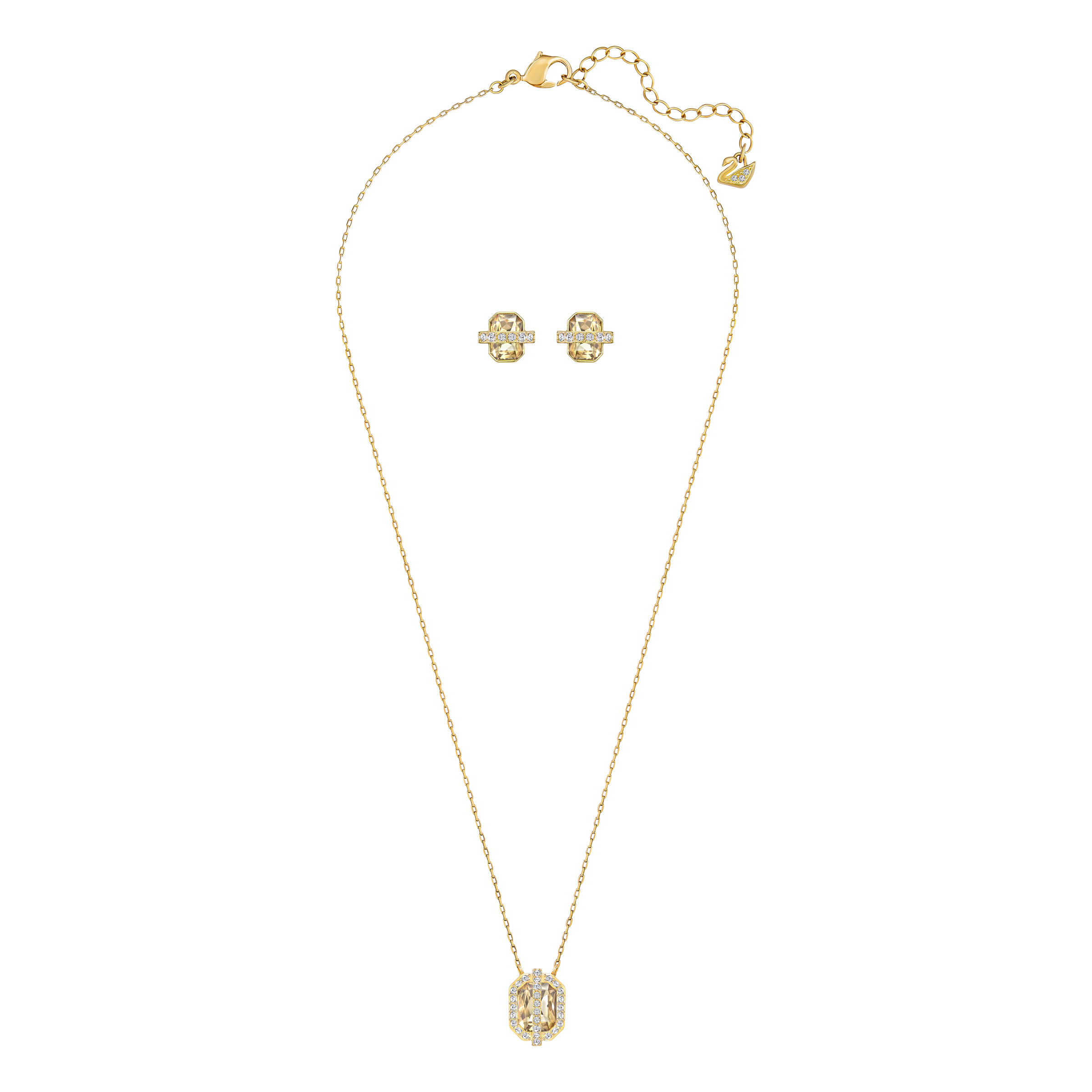 swarovski favor set  gold tone  gold tone plated