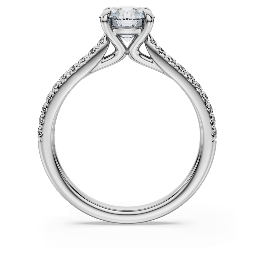 swarovski eternity solitaire ring  lab grown diamonds 1 2 ct tw  round shape  18k white gold